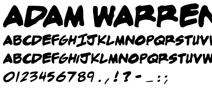 adam warren 0.2 Bold font